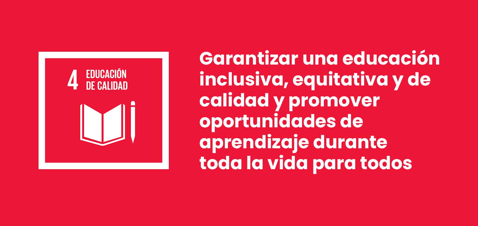 Logo ODS 4 con objetivo